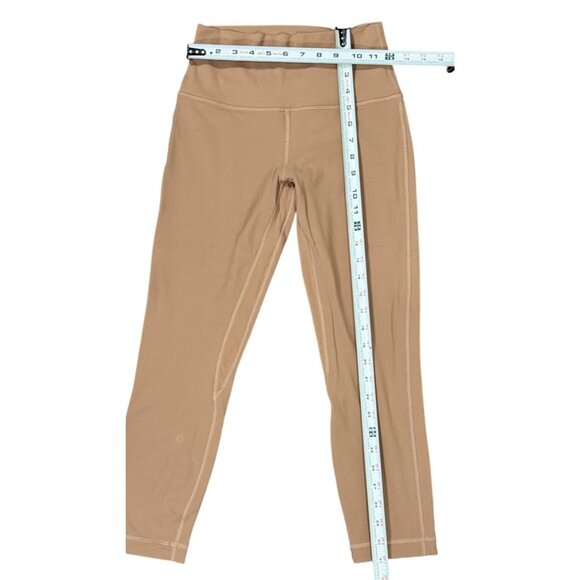 Lululemon Size 6 High-Waisted Nude Yoga Leggings - Picture 4 of 9